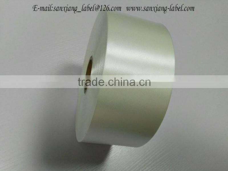 Good quality double sided satin ribbon, polyester satin ribbon for garment labels