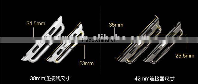 Genuine Seamless Metal Connector Clasp Watch band adapter Buckle For Apple Iwatch 38mm/42mm adapter