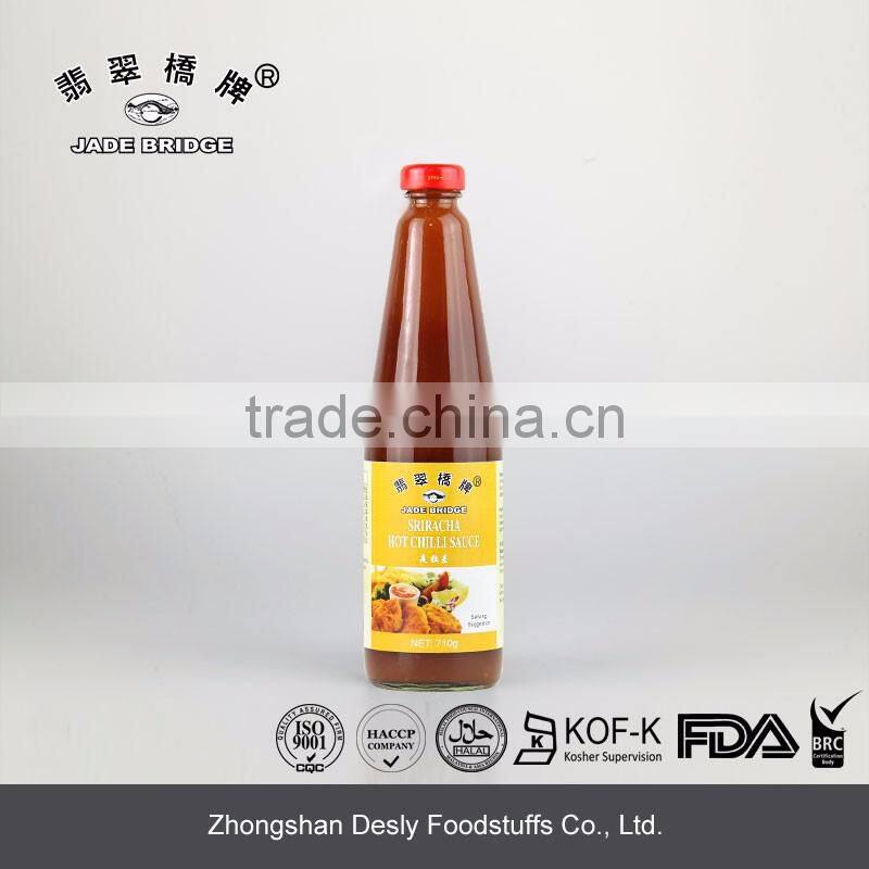 Red pepper hot Sriracha chili sauce