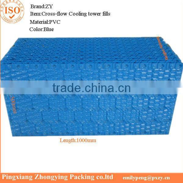 PVC Cooling tower fills, Cross-fluted Film fills(1220*305mm)