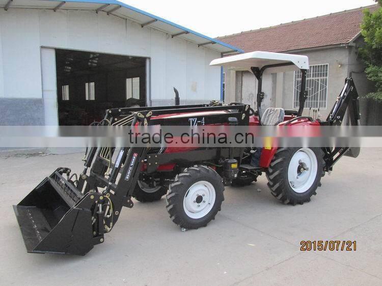 china 4x4wd farm tractor with loader and forks