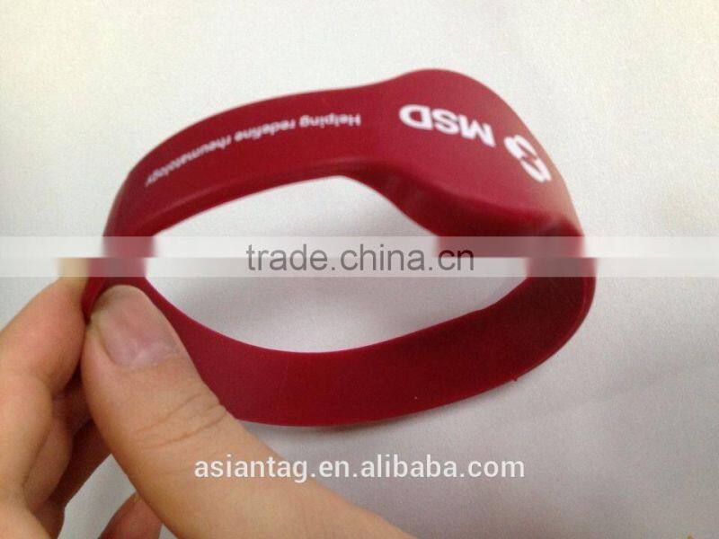 13.56MHZ NFC Waterproof rfid silicone wristbands