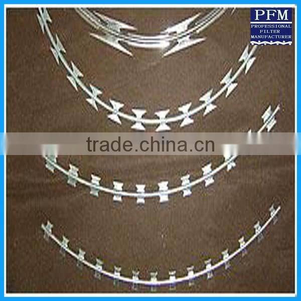 sale popular type electric galvanized razor blade Barbed Wire Mesh Fence
