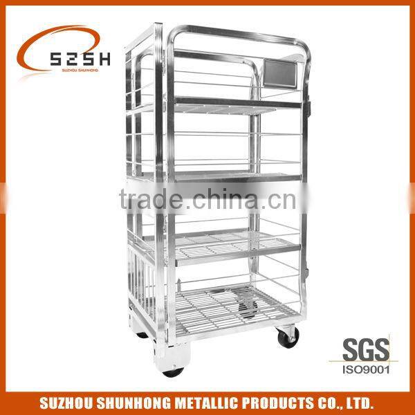 shopping cart with 2 fixed and 2 swivel wheels non brake