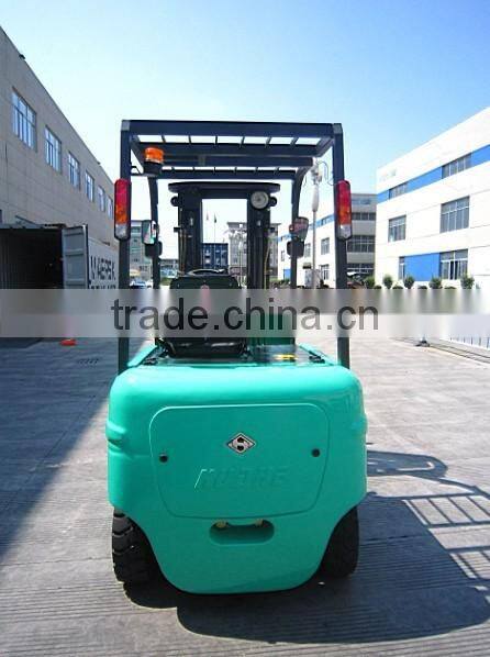 AC/DC Motor 3000kg electric battery forklift with 3 stage mast