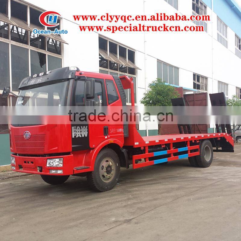 FAW 4X2 Construction Machinery Transportation Truck, Flatbed Truck Bodies for Sale