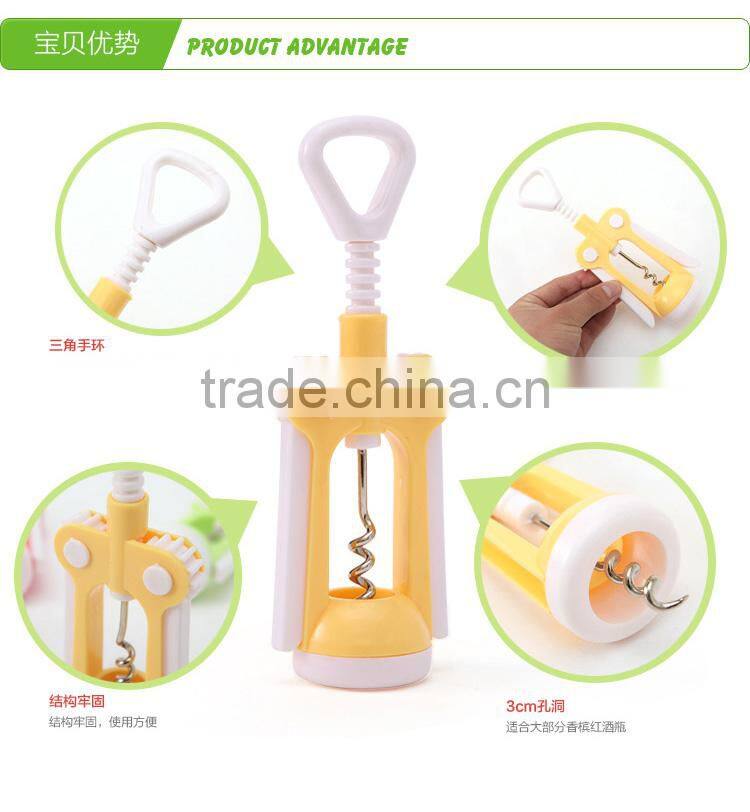 multifunctional red wine and champagne bottle opener--pink 821