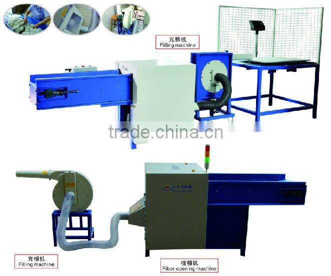 Wool fiber carding filling machine