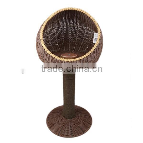 S&D pe rattan handmade dog bed plastic pet house with stand