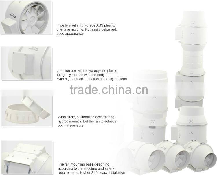 4 inch 100mm mixed inline duct fan air blower fan