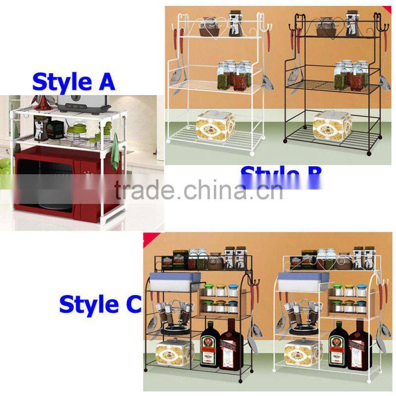2-tier metal wire microwave oven rack/shelf