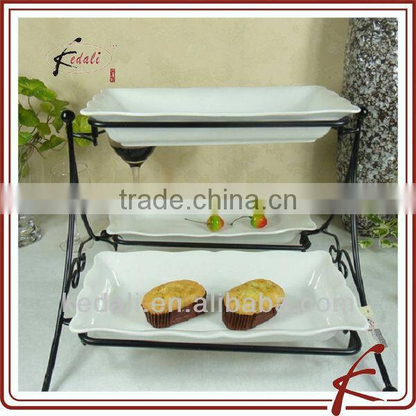 10" ceramic food plate with decal decoration