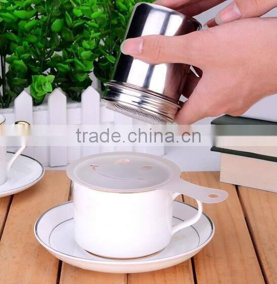 CY182 Stainless Steel Powder Sieve Spray Powder Sugar Sieve Cans Tube With Plastic Cap Barrel Powder Sieve
