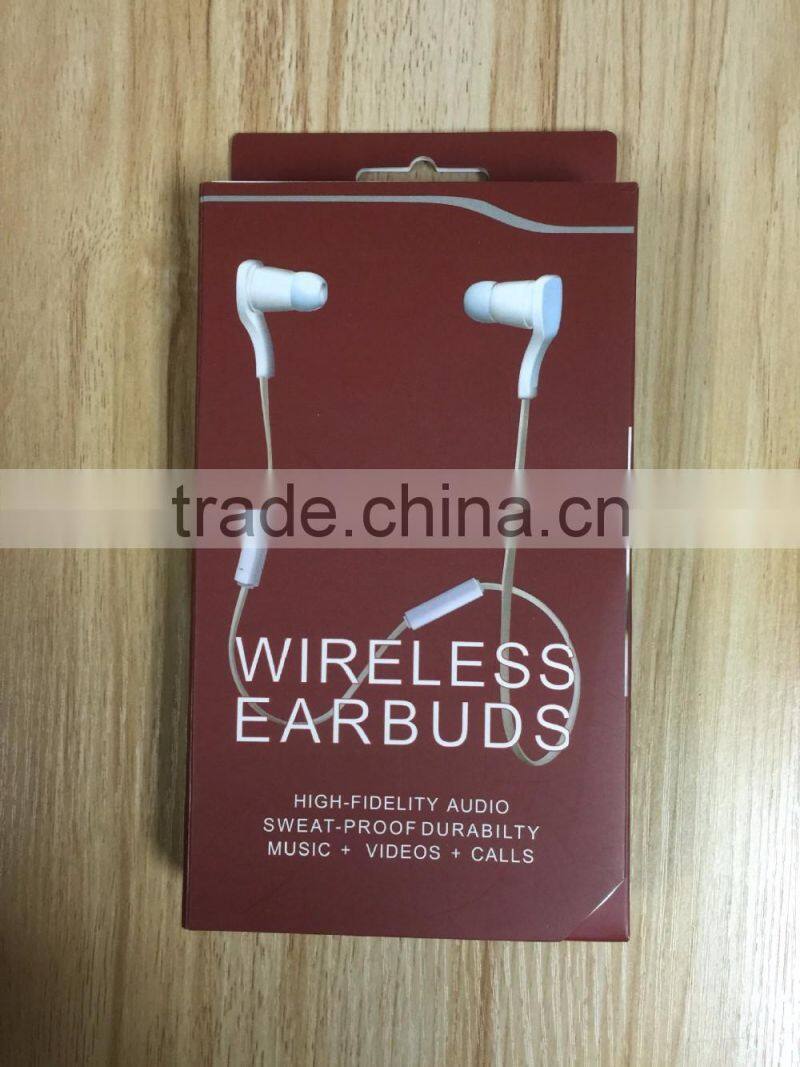 New Factory Cheap Wireless Sport Music Earbuds, Stereo Sweat-proof Bluetooth 4.1 Sport Headsets For Sale
