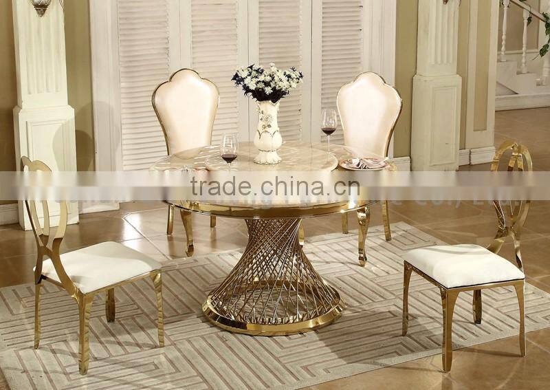 Most popular modern hotel furniture round rotating top dining table