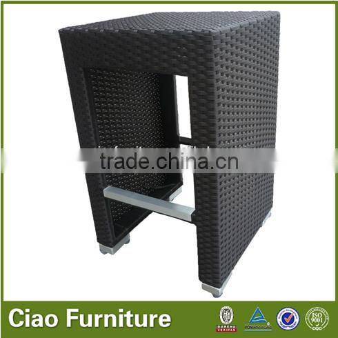 PE rattan outdoor bar stool