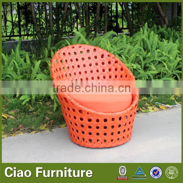 Special weaving flat rattan small recliner chair