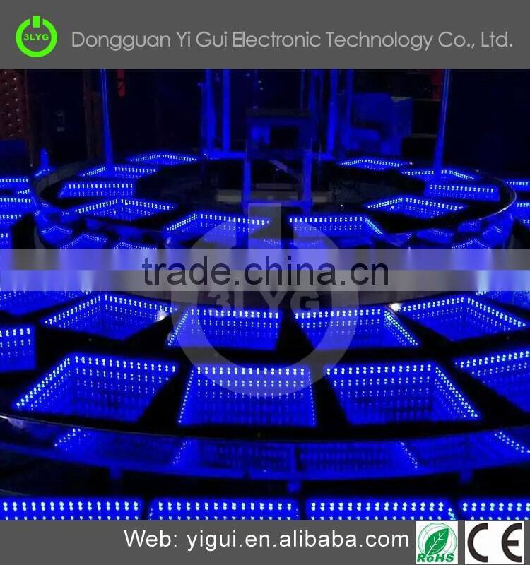 High lumen YG090E led light floor 15w square RGB mixing colorful changing dance floor