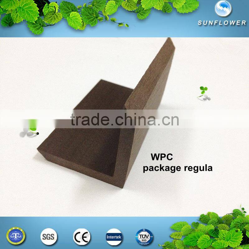 Recycled 100% and eco-friendly wood plastic composite package regula