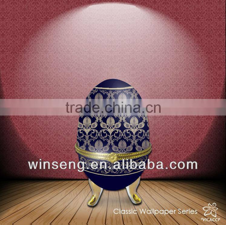 Wholesale Porcelain Egg-shaped Trinket box ornaments