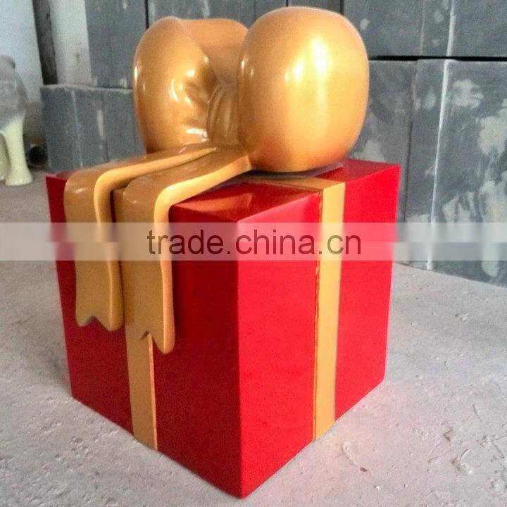 Fiberglass Christmas gift-box decoration