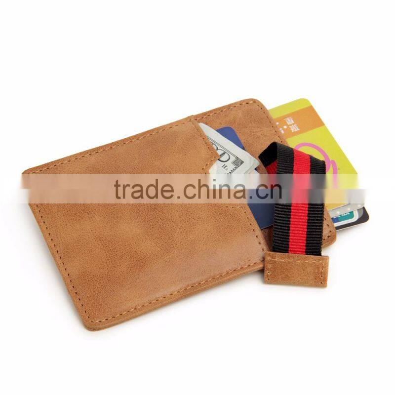 leather RFID card package slim real pickup cover card credit magnetic scanning
