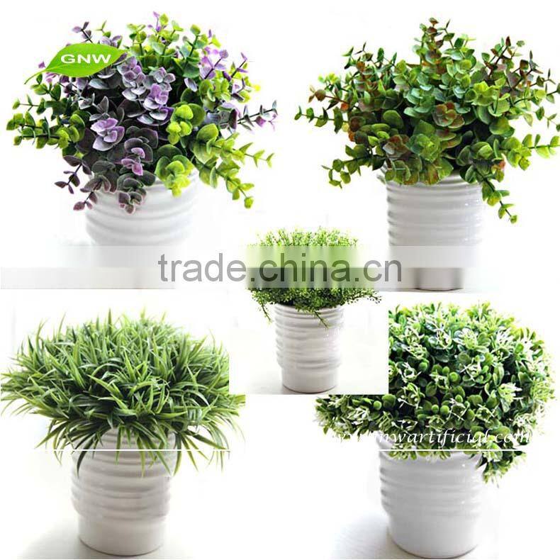 GP003-1GNW mini bonsai flower plants with ornamental flower pot for office decoration and hotel room accessories