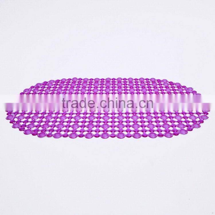 Super quality cross texture good quality pvc anti slip mat bath mat