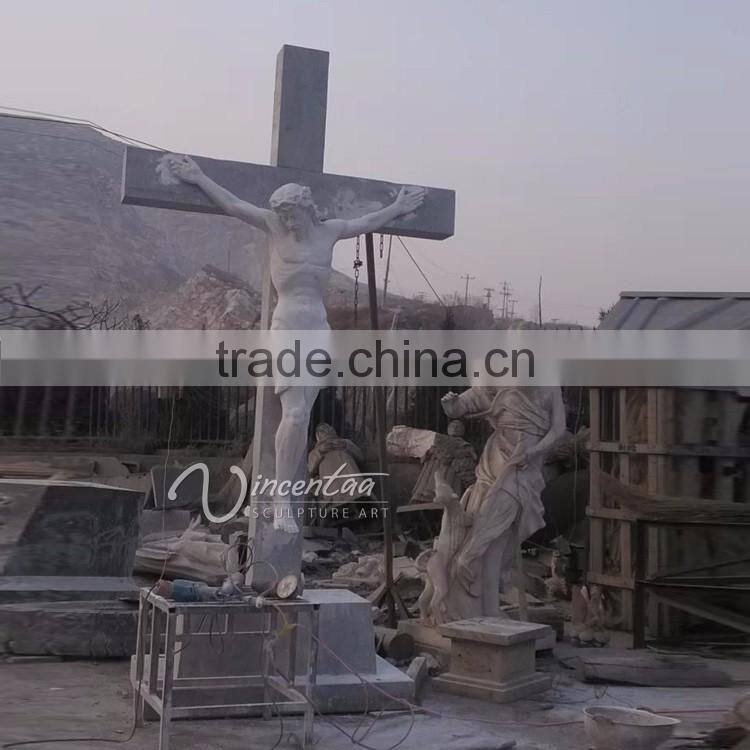 famous christian sculpture white marble meditating jesus statue