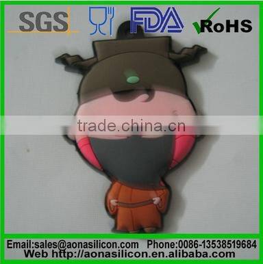 China factory Wholesale silicone lovely cartoon keychain for child