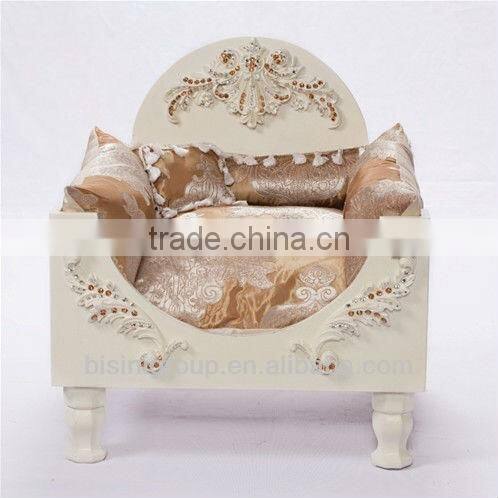 Heavenly pet wedding bed, peace aristocratic cream-colored bed, (BG800012)