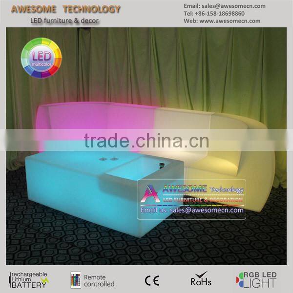 luxury night club illuminated led sofa set design