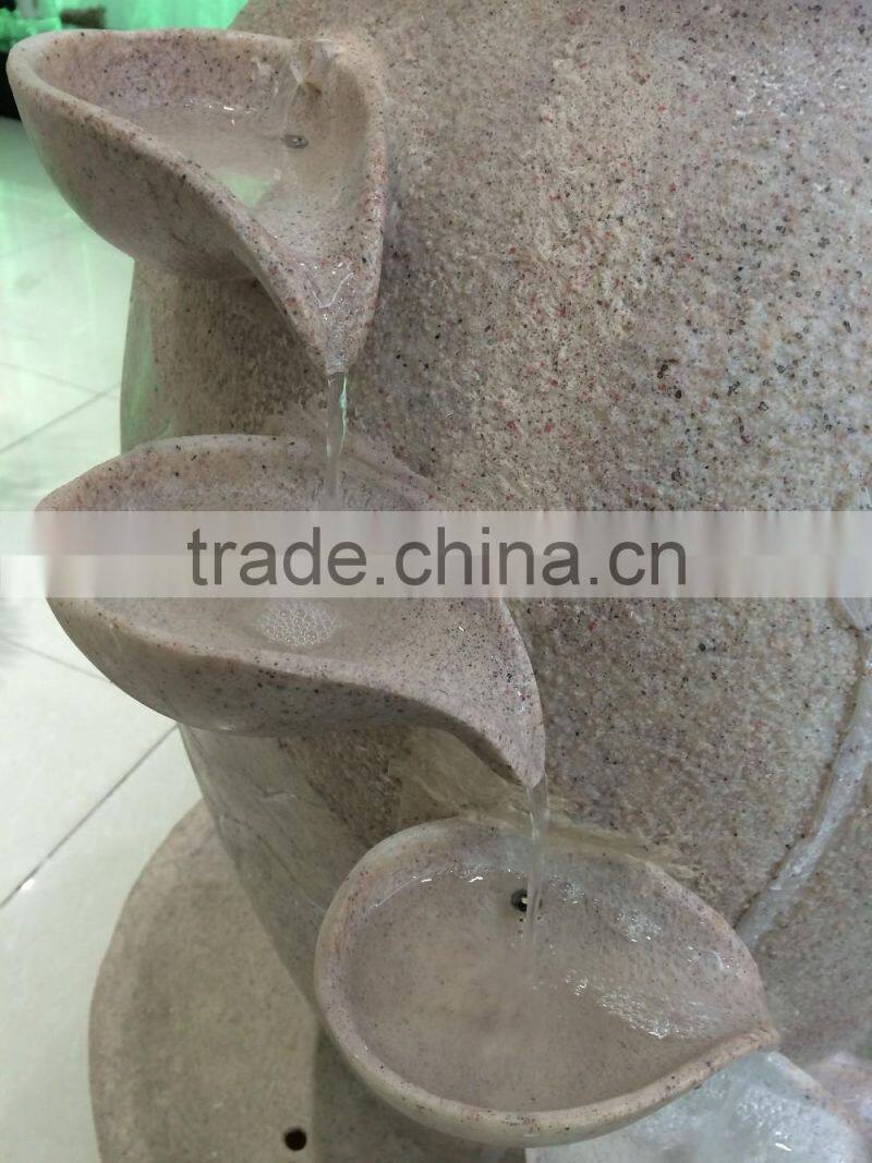 Used resin garden decoration led vase water fountain