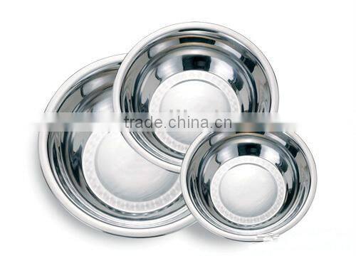 Polished stainless steel serving dish plate