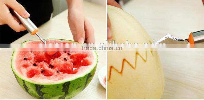 Multifunction Kitchen Fruit Salad tool , Melon baller & Carving knife
