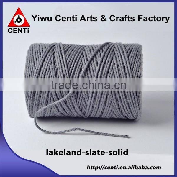 Factory sale lakeland slate solid cotton thread single colour bakers twine