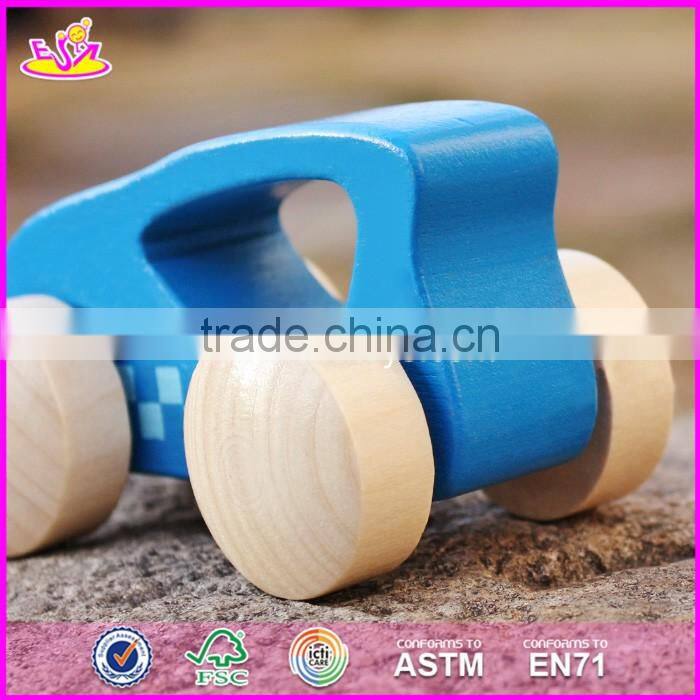 2017 New fashion funny 8 pieces toddlers small wooden cars W04A341