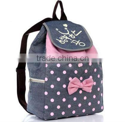 2013 newest lovely backpack for teen-ager girls with canvas