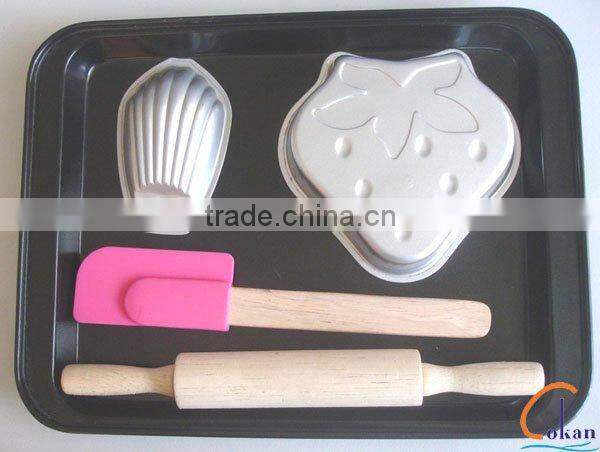 silicone spatula with rubber wood handle CK-B014C