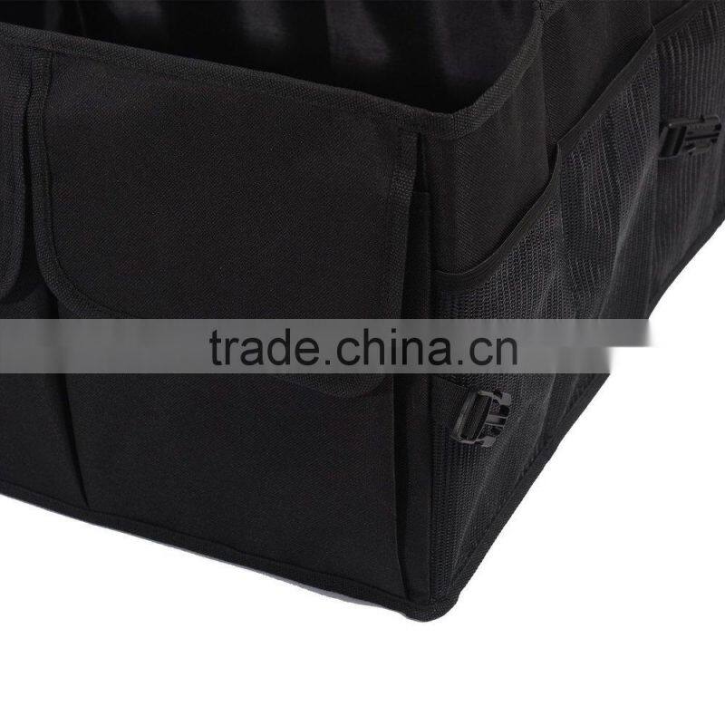 2015 Factory Collapsible Car Trunk Organizer,Car Folding Trunk Organizer Bag With Mesh Bag