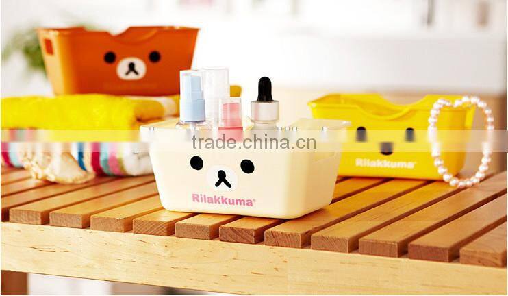 Wholesale cartoon colorful 2 piece plastic storage box/plastic storage box/cartoon plastic storage box