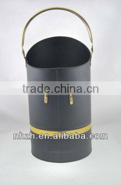 home fireside 17inch matte black metal coal scuttle