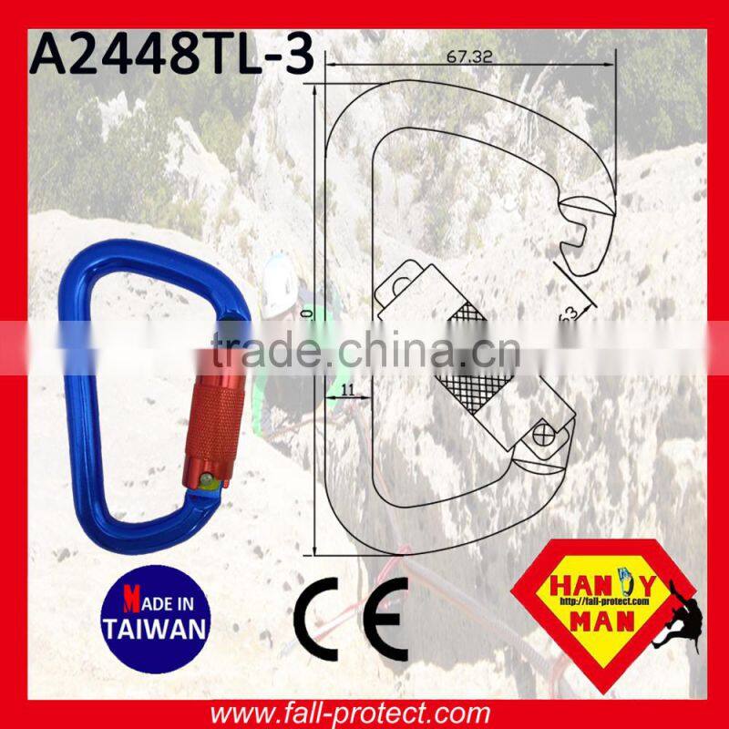 22KN Mountain Climbing Aluminum Carabiner With CE certificate