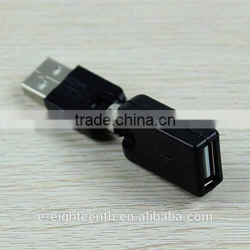 2016 new arrival Flexible Swivel Twist Angle 360 Degree USB 2.0 Male to Female Adapter Connector