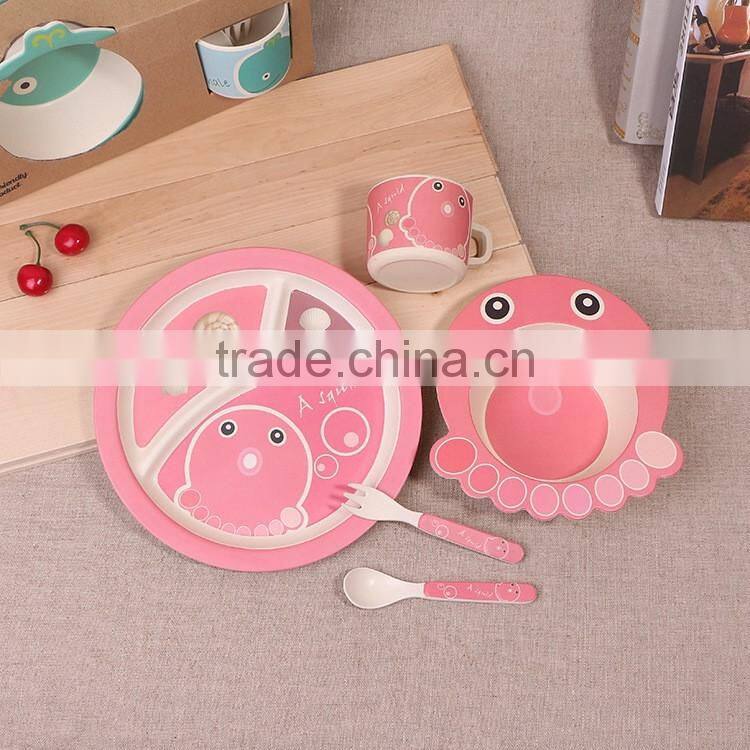 Eco-Friendly Baby Bamboo Fiber Tableware Wholesale Dinnerware Set