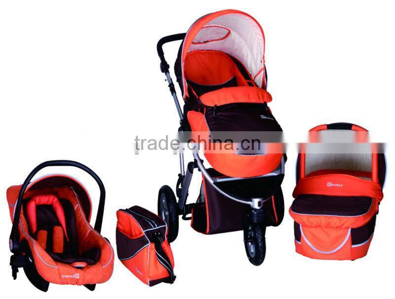 600 D Baby stroller with assembled carset