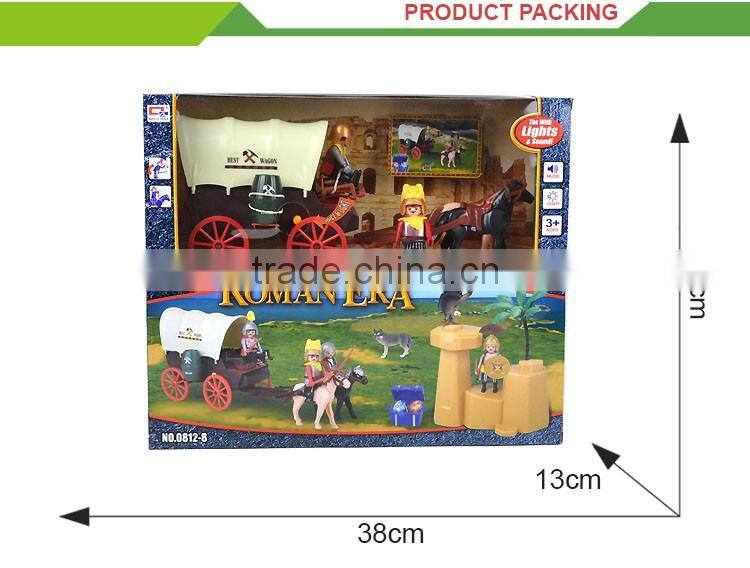 Educational kids play school toys plastic roman toy soldiers play set