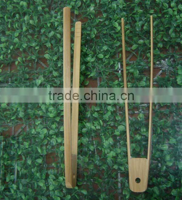 Bamboo cooking tongs kitchen use