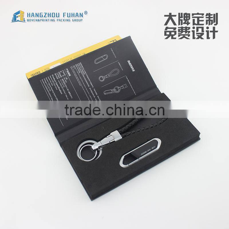 Customized Hard Keyring Packing Box with Sleeve