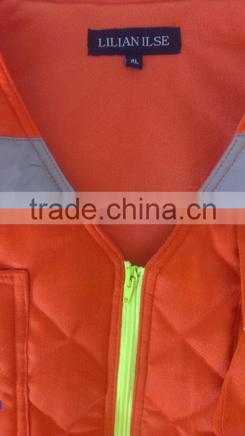 mens softshell bodywarmer gilet work wear orange